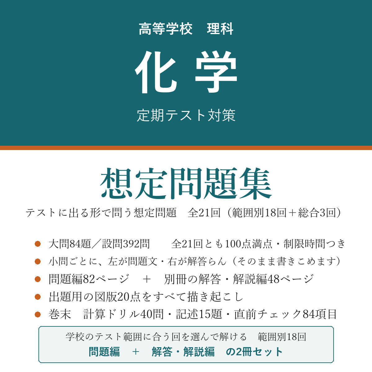 高校 化学 定期テスト対策 想定問題集(問題編+解答・解説編)