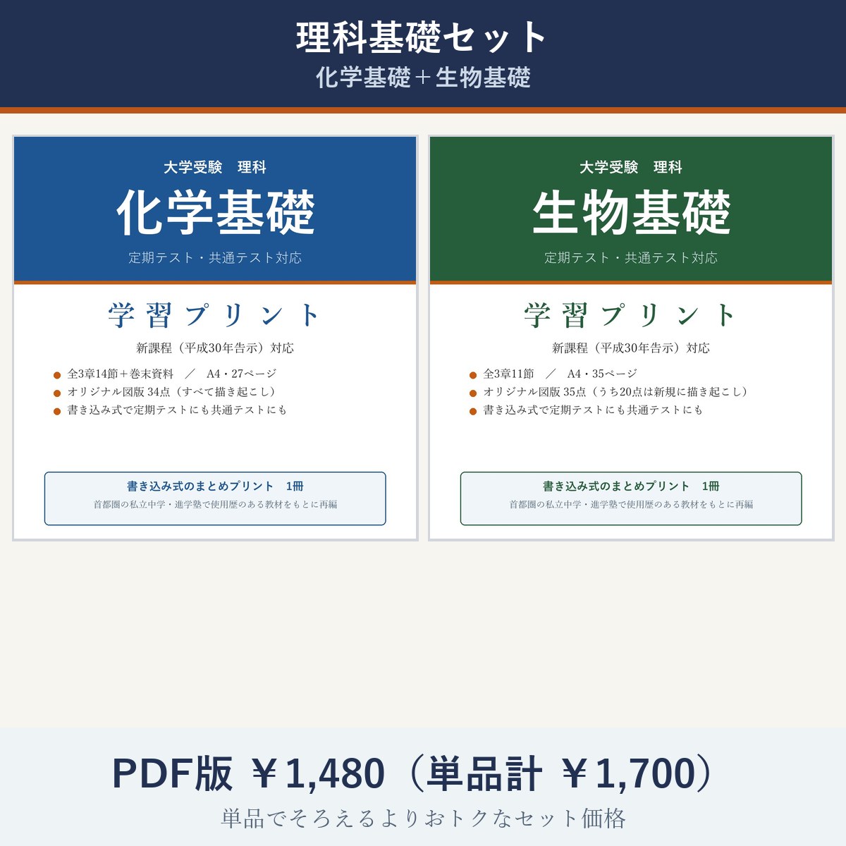 理科基礎セット(化学基礎+生物基礎)